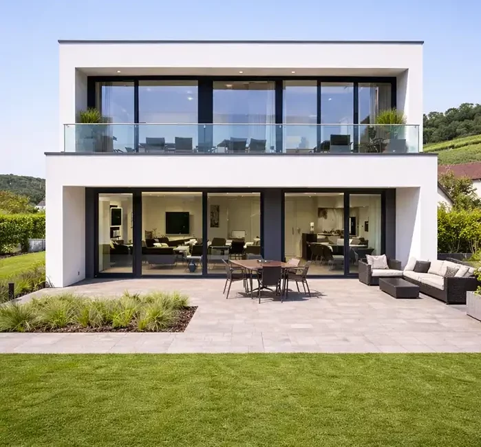 LP Nieder-Olm 5 Massivhaus bauen Nieder-Olm: Modernes Haus mit Garten und Aussicht